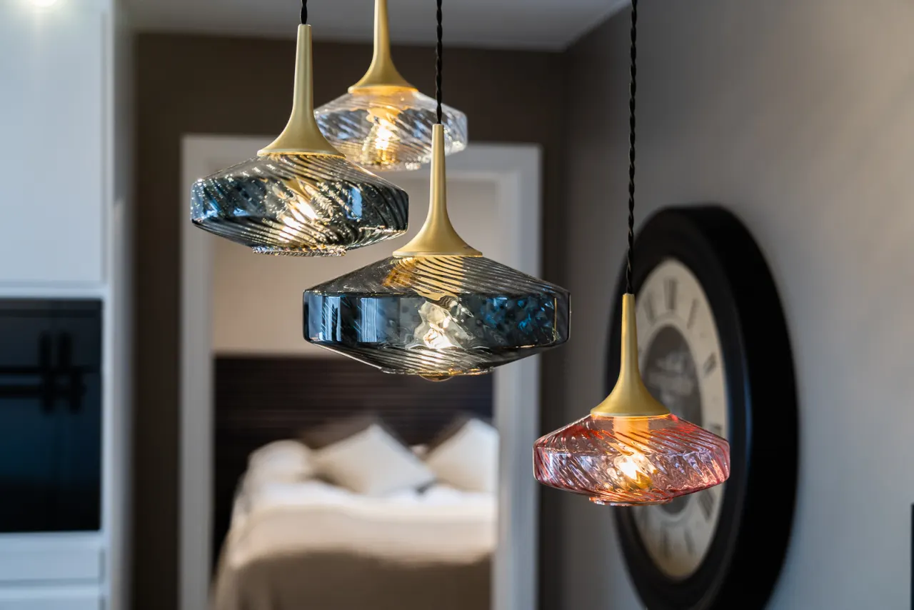 Bright Scandinavian-style living area at KLA Suites